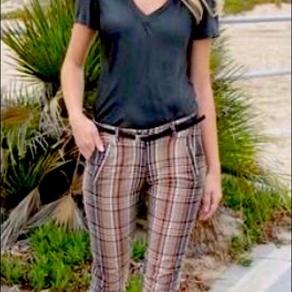 PLAID CROPPED PANTS & SIDE POCKETS 1 LEFT - Picture 5 of 11